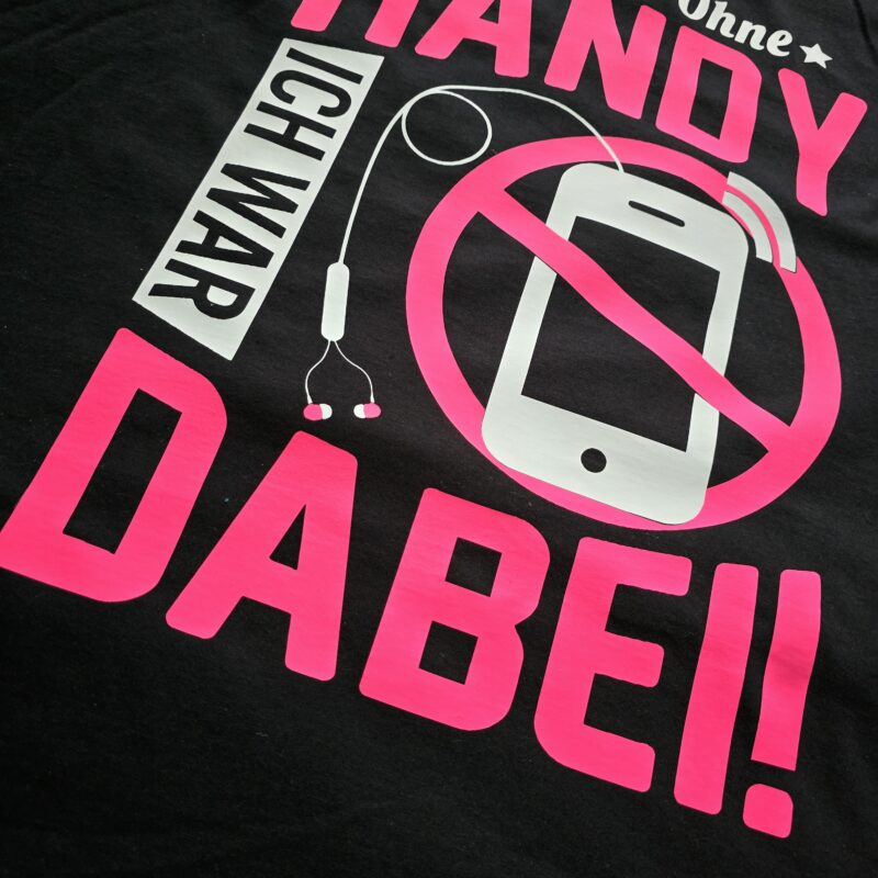 T-Shirt mit Spruch: Kindheit ohne Handy – ich war dabei!