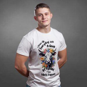 T-Shirt: I Wake Up Everyday With A GOOD ATTITUDE Then Idiots Happen! - Unisex