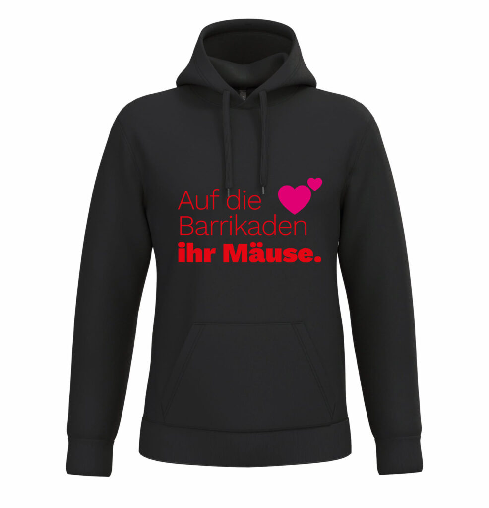 Auf die Barrikaden Ihr Mäuse - Hoodie - schwarz