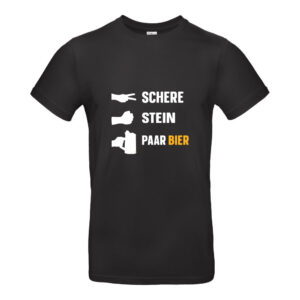 Schere Stein paar Bier