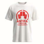 Antifa - Freedom Solitarity - Weiß-Rot